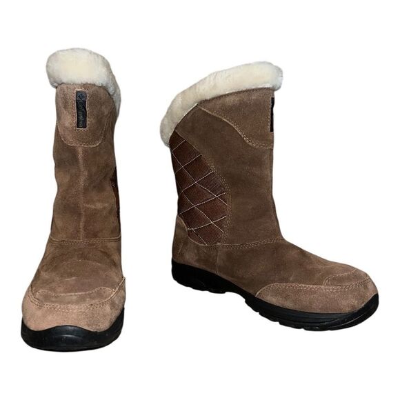 Columbia Womens Ice Maiden Slip Pull-On Boots Chestnut Brown 9.5M EUC - Picture 3 of 10